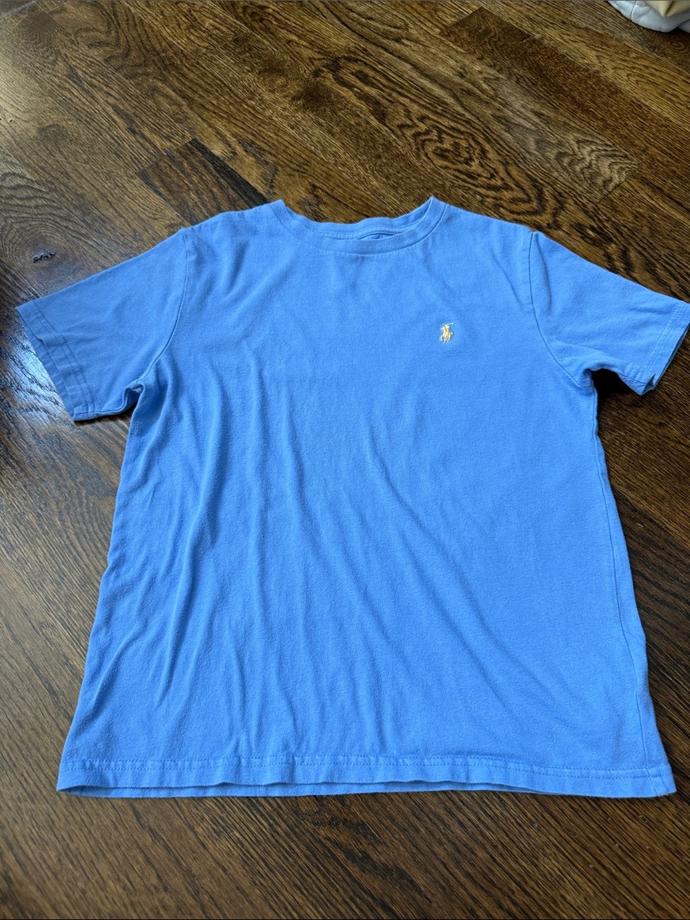 Ralph Lauren Kids Light Blue Crewneck Tee with Yellow Pony Logo